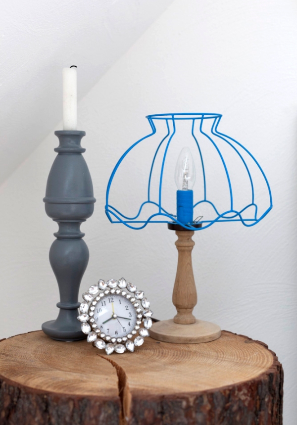 Recyclingdesign Lampe Kerzenständer